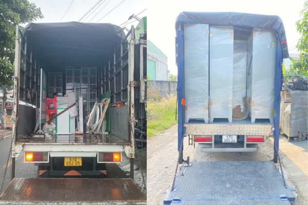 Vận chuyển an toàn các tài sản đồ đặc tủ cao lớn, tấm vách ngăn, bàn ghế gỗ