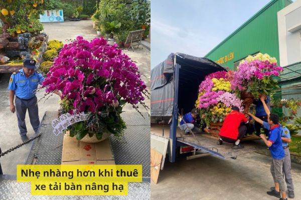 Cho thuê xe tải bàn nâng chuyển nhà và văn phòng TP.HCM
